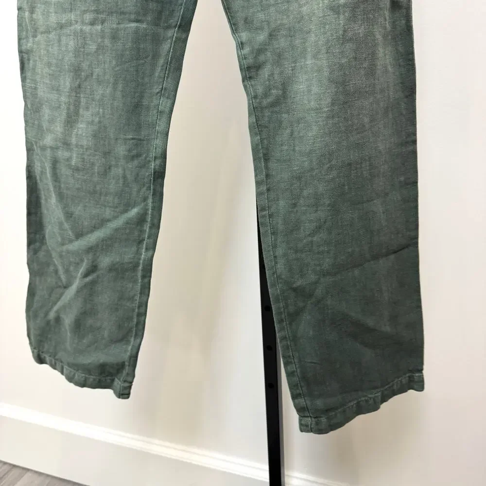 Dr. Collector's P38 Japan 8 oz Linen Sunfaded Army Green Pants Small NEW Relaxed